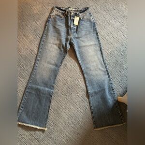 Ragdoll Blue Flare Wide Leg Jeans